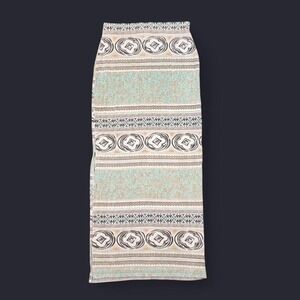 Joule Printed Stretch Midi Skirt with Side Slit